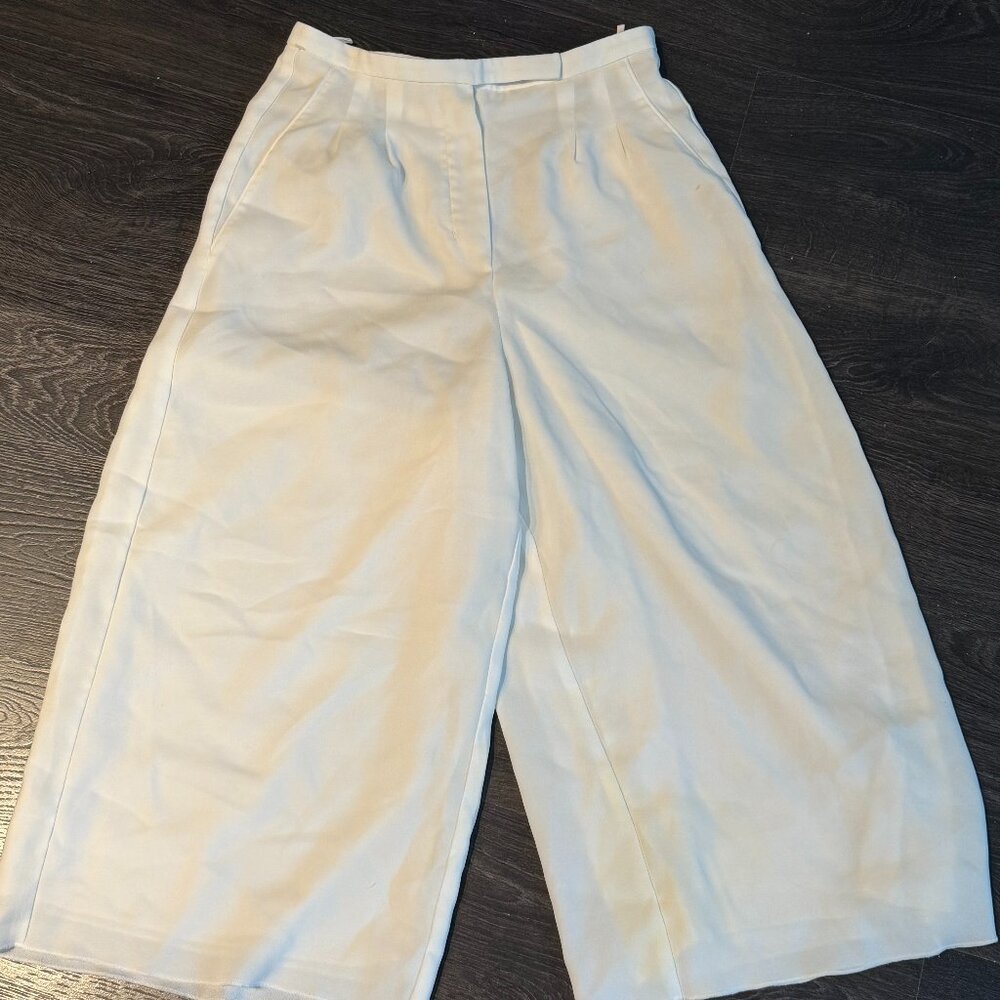 Aritzia Babaton White Cropped Trousers